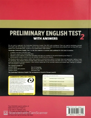 bộ cambridge preliminary english test 2 student's book with answers fahasa reprint edition