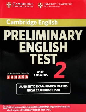 bộ cambridge preliminary english test 2 student's book with answers fahasa reprint edition
