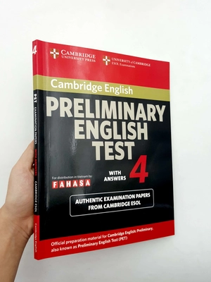 bộ cambridge preliminary english test 4 student's book with answers fahasa reprint edition