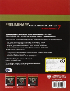 bộ cambridge preliminary english test 7 student's book with answers fahasa reprint edition