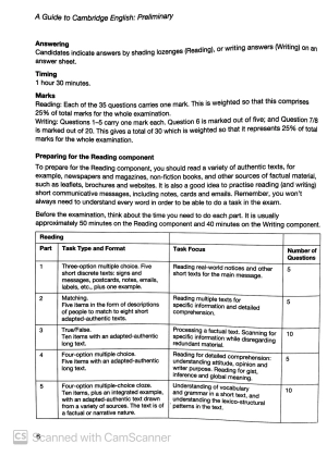 bộ cambridge preliminary english test 7 student's book with answers fahasa reprint edition