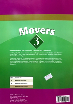 bộ cambridge young learner english test movers 3 sb fahasa reprint edition