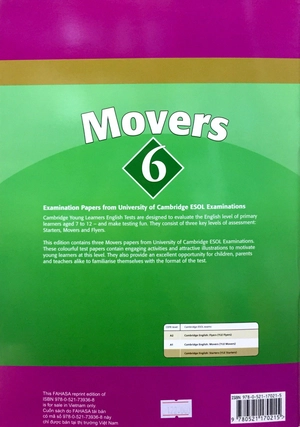 bộ cambridge young learner english test movers 6 sb fahasa reprint edition