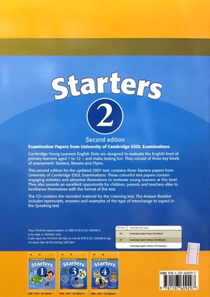 bộ cambridge young learner english test starters 2 sb fahasa reprint edition