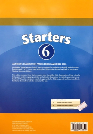 bộ cambridge young learner english test starters 6 sb fahasa reprint edition