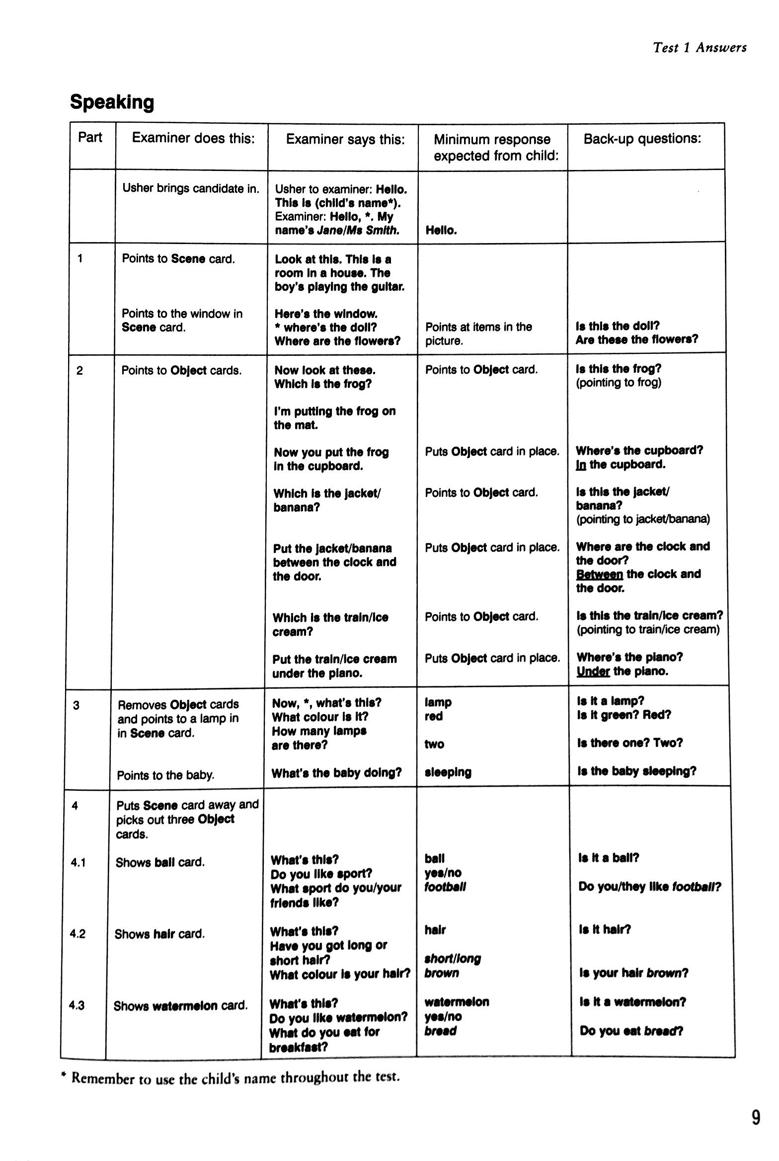 bộ cambridge young learners english tests 6 starters answer booklet