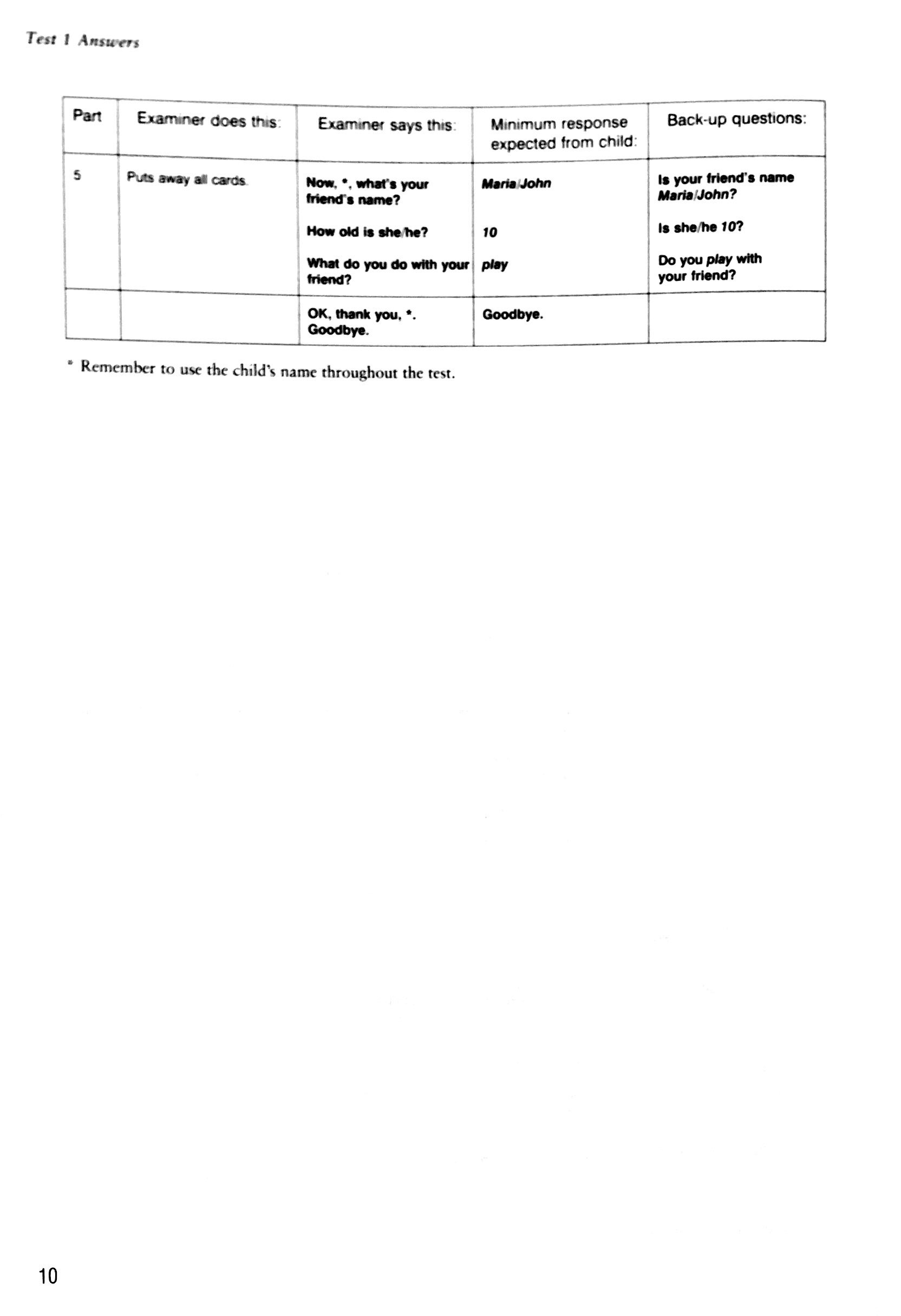 bộ cambridge young learners english tests 6 starters answer booklet