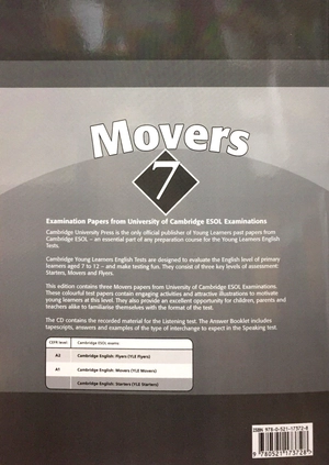 bộ cambridge young learners english tests 7 movers answer booklet