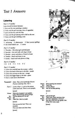 bộ cambridge young learners english tests 7 movers answer booklet