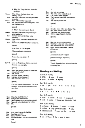 bộ cambridge young learners english tests 7 movers answer booklet