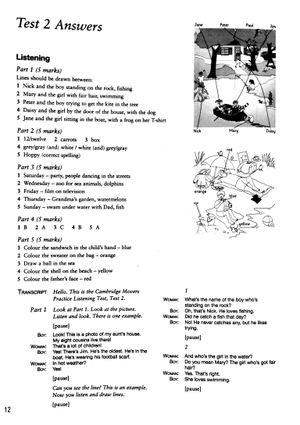 bộ cambridge young learners english tests 7 movers answer booklet