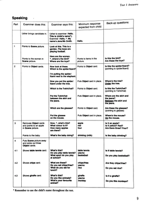 bộ cambridge young learners english tests 7 starters answer booklet