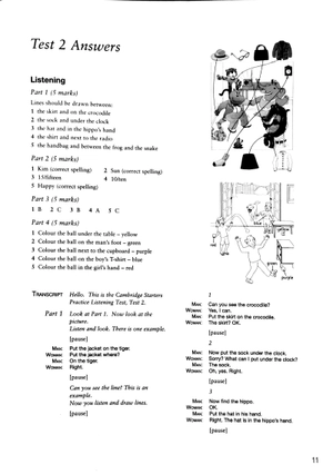 bộ cambridge young learners english tests 7 starters answer booklet