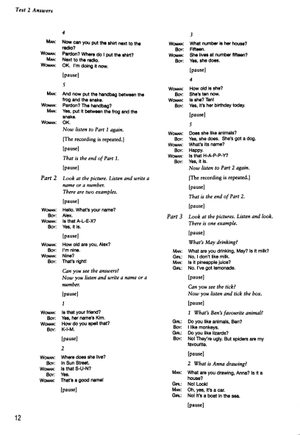 bộ cambridge young learners english tests 7 starters answer booklet