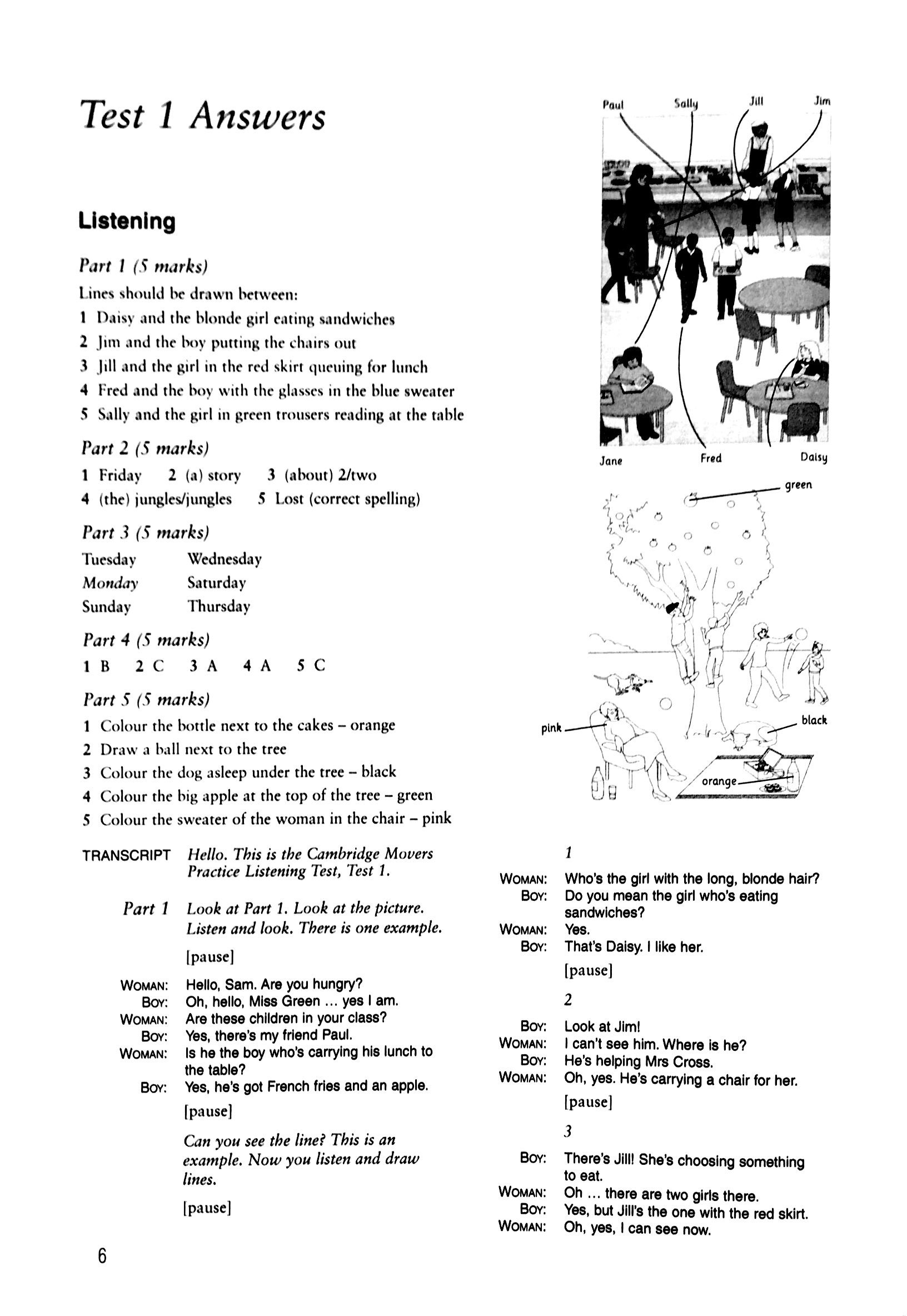 bộ cambridge young learners english tests second edition movers 4 answer booklet