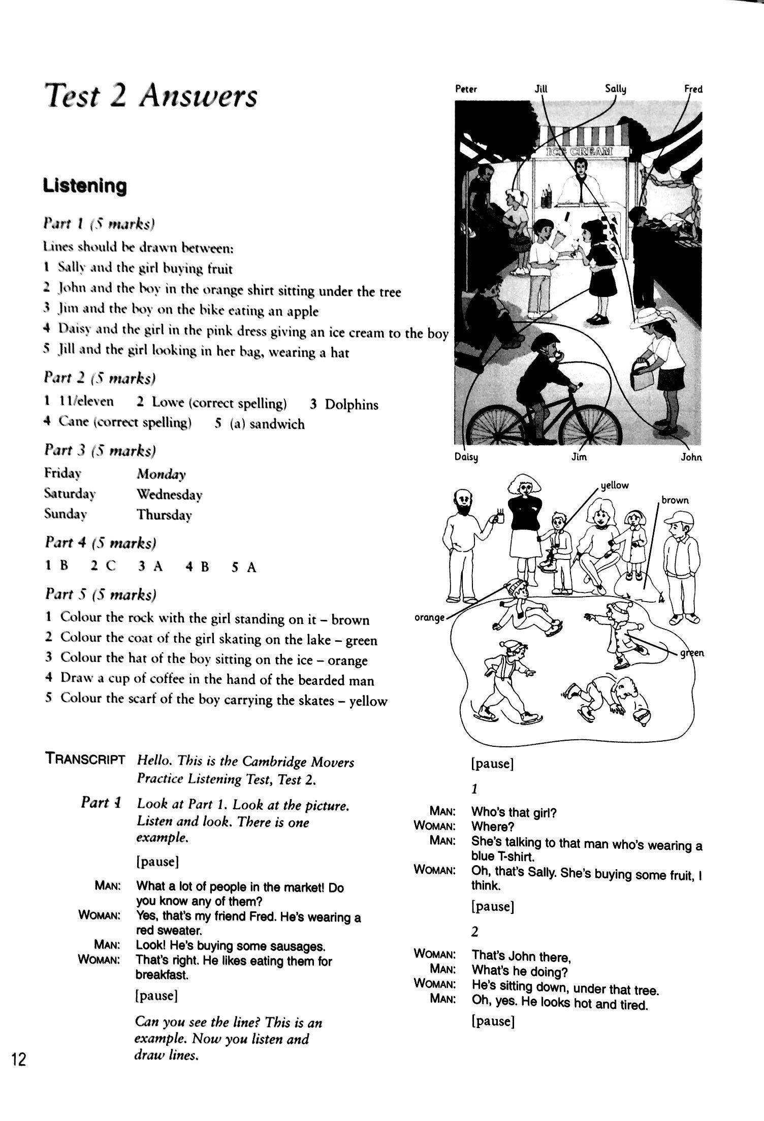 bộ cambridge young learners english tests second edition movers 4 answer booklet