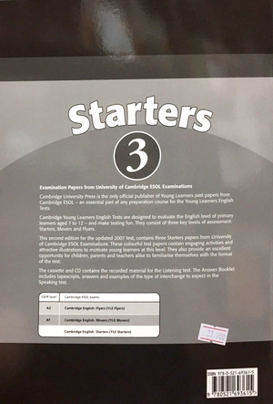 bộ cambridge young learners english tests second edition starters 3 answer booklet