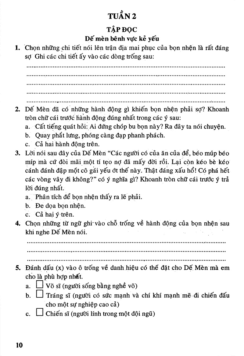 bộ câu hỏi và bài tập trắc nghiệm tiếng việt 4 - tập 1