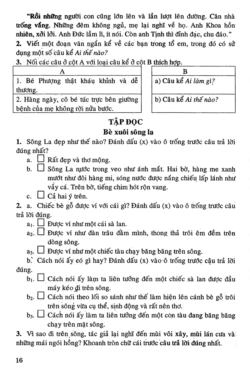 bộ câu hỏi và bài tập trắc nghiệm tiếng việt 4 - tập 2