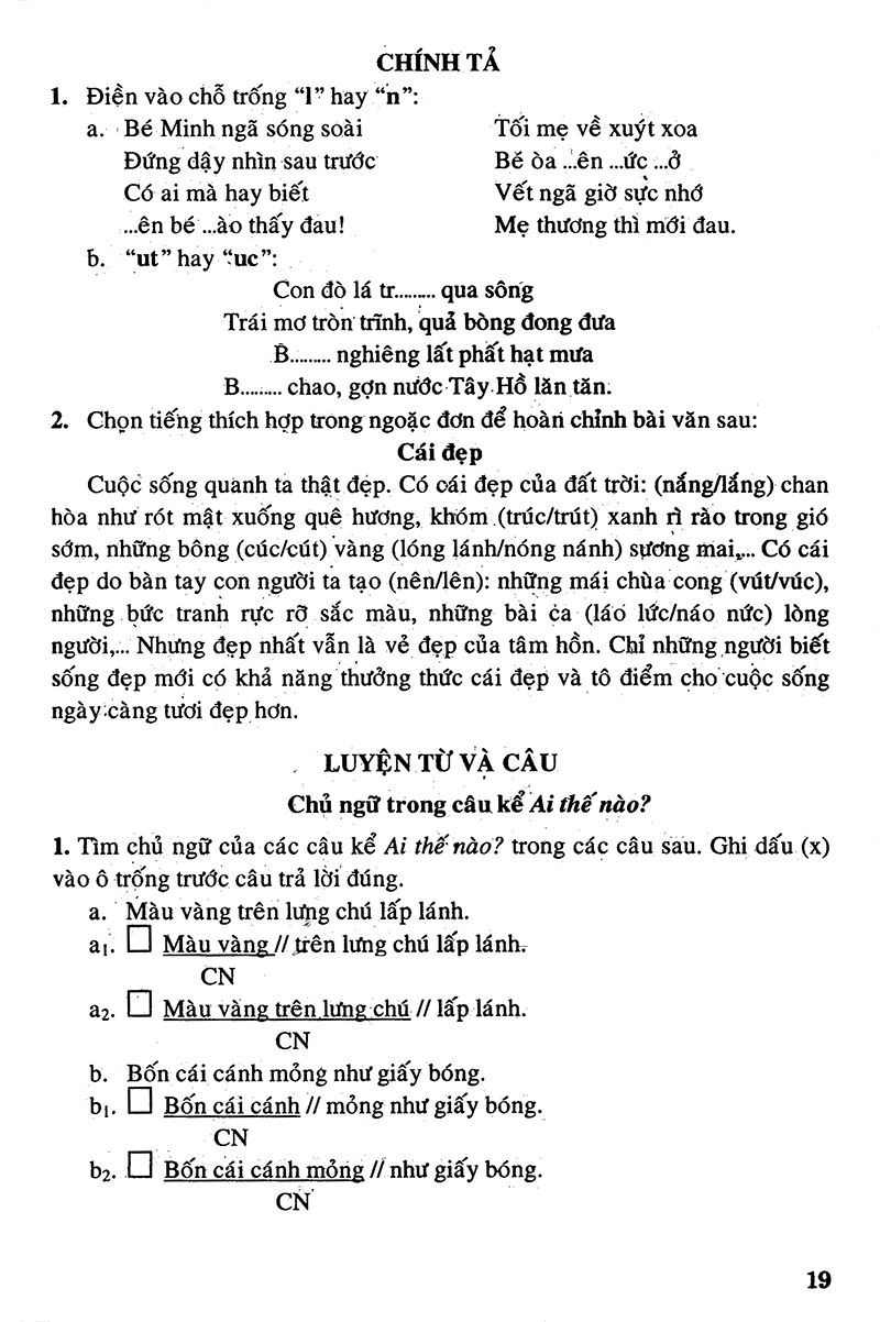 bộ câu hỏi và bài tập trắc nghiệm tiếng việt 4 - tập 2