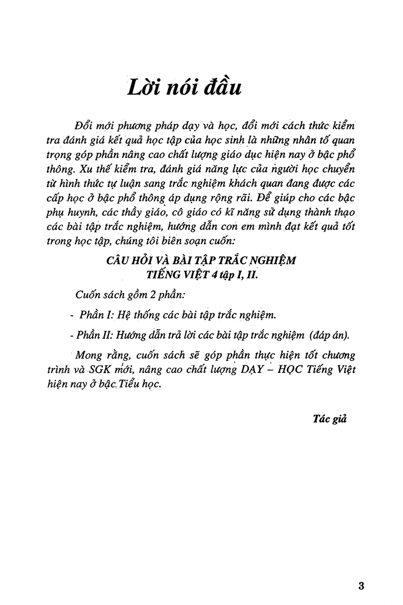 bộ câu hỏi và bài tập trắc nghiệm tiếng việt 4 - tập 2