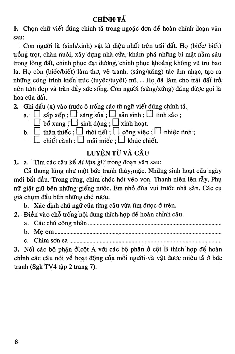 bộ câu hỏi và bài tập trắc nghiệm tiếng việt 4 - tập 2