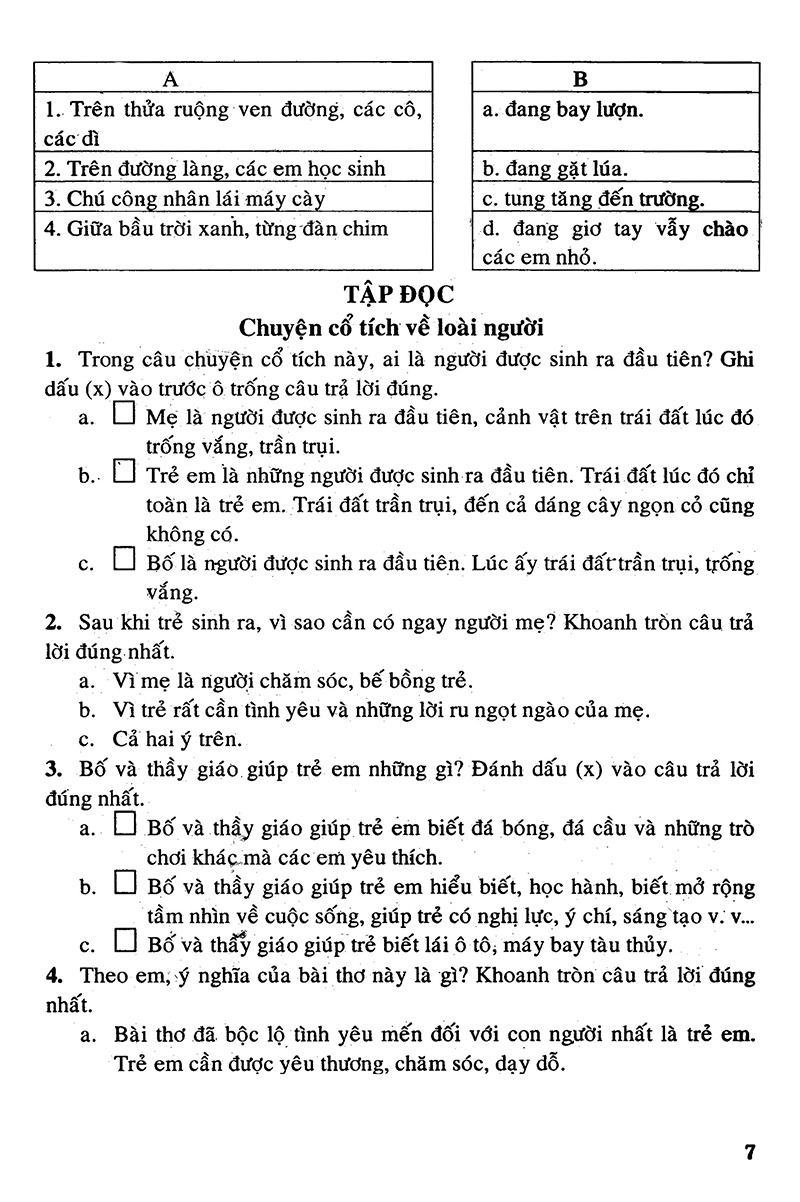 bộ câu hỏi và bài tập trắc nghiệm tiếng việt 4 - tập 2