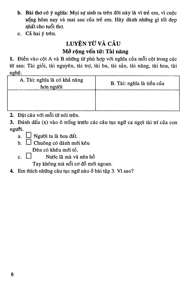 bộ câu hỏi và bài tập trắc nghiệm tiếng việt 4 - tập 2