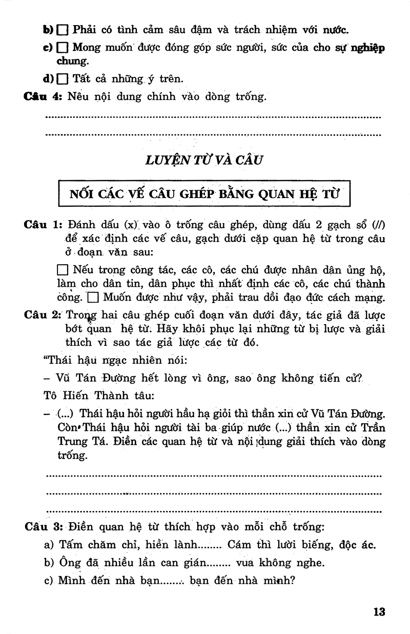 bộ câu hỏi và bài tập trắc nghiệm tiếng việt 5 - tập 2