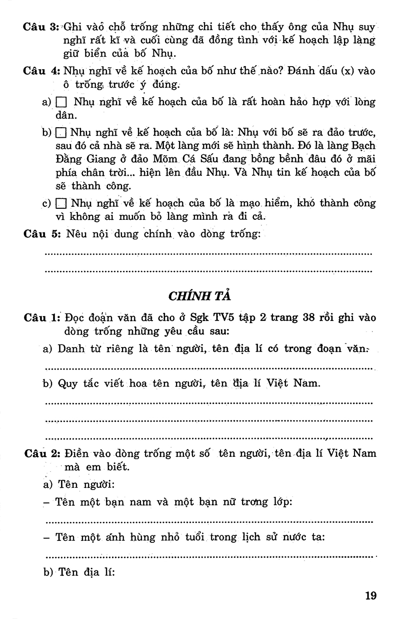 bộ câu hỏi và bài tập trắc nghiệm tiếng việt 5 - tập 2