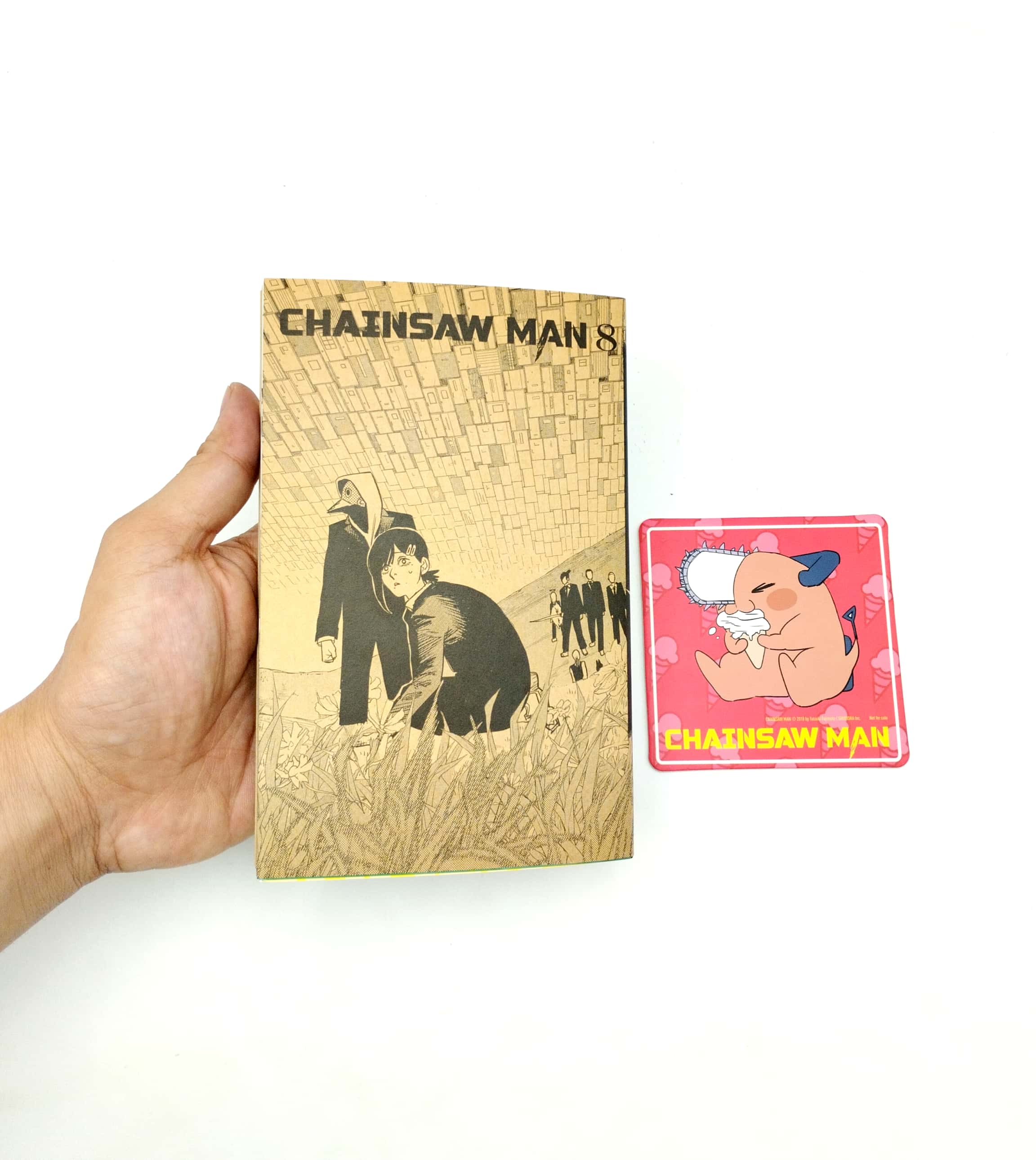 bộ chainsaw man - tập 8 - tặng kèm lót ly