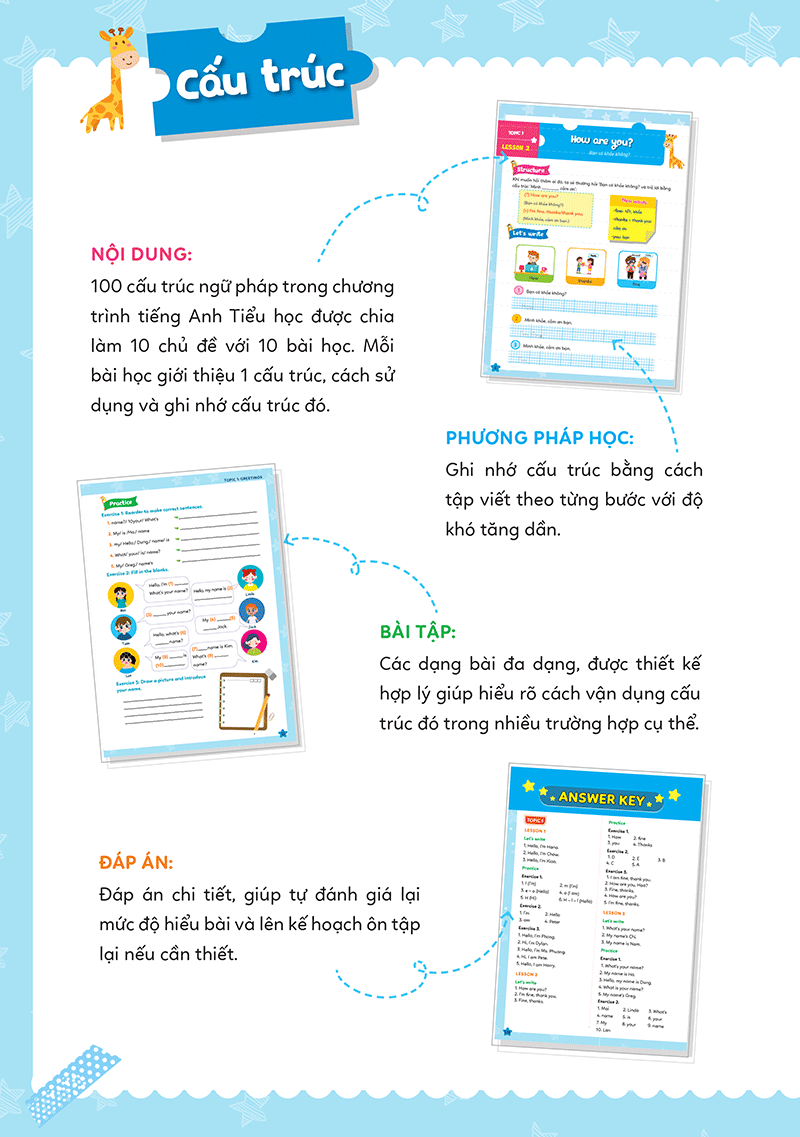bộ chinh phục 100 cấu trúc ngữ pháp tiếng anh tiểu học - tập 1