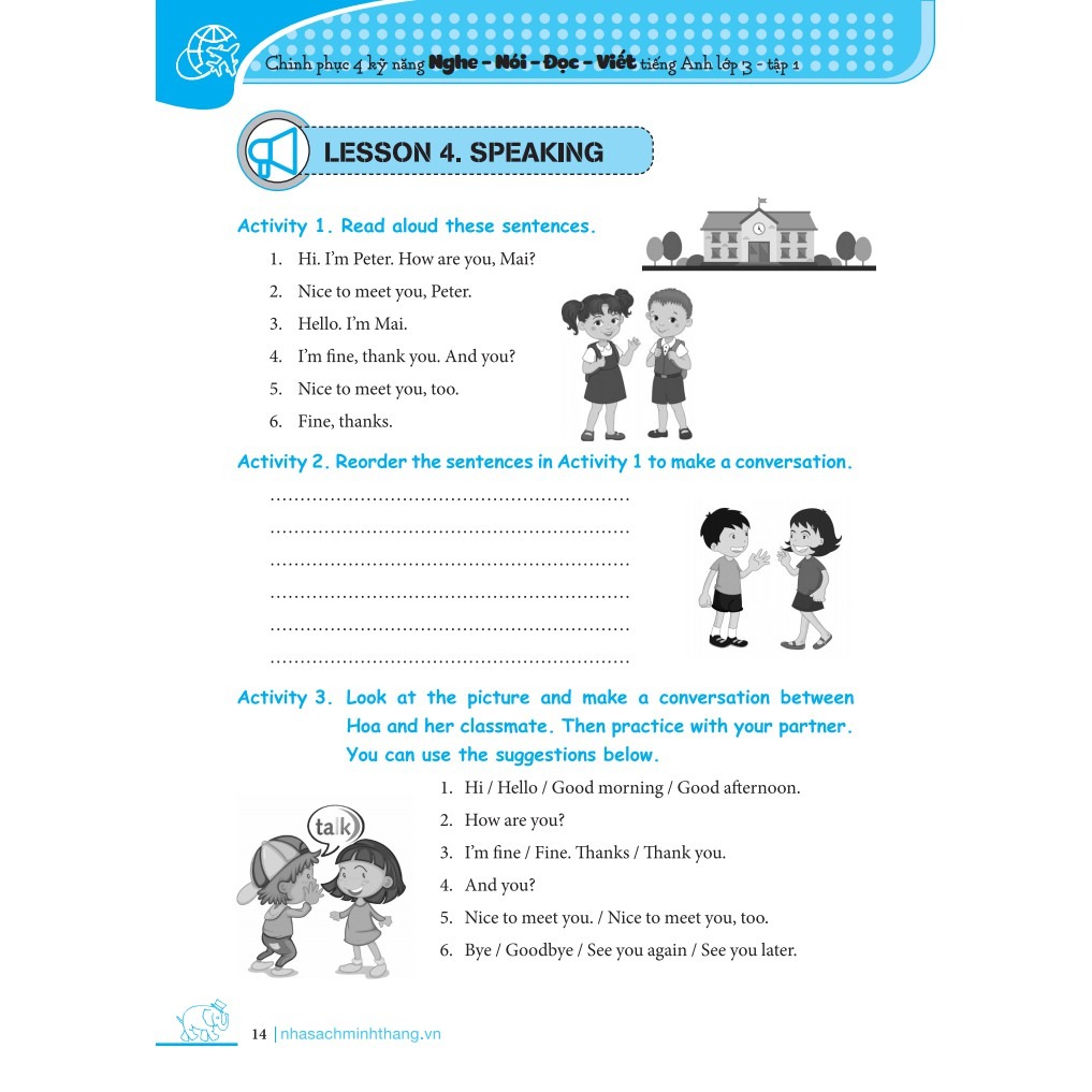 bộ chinh phục 4 kỹ năng tiếng anh nghe - nói - đọc - viết lớp 3 - tập 1