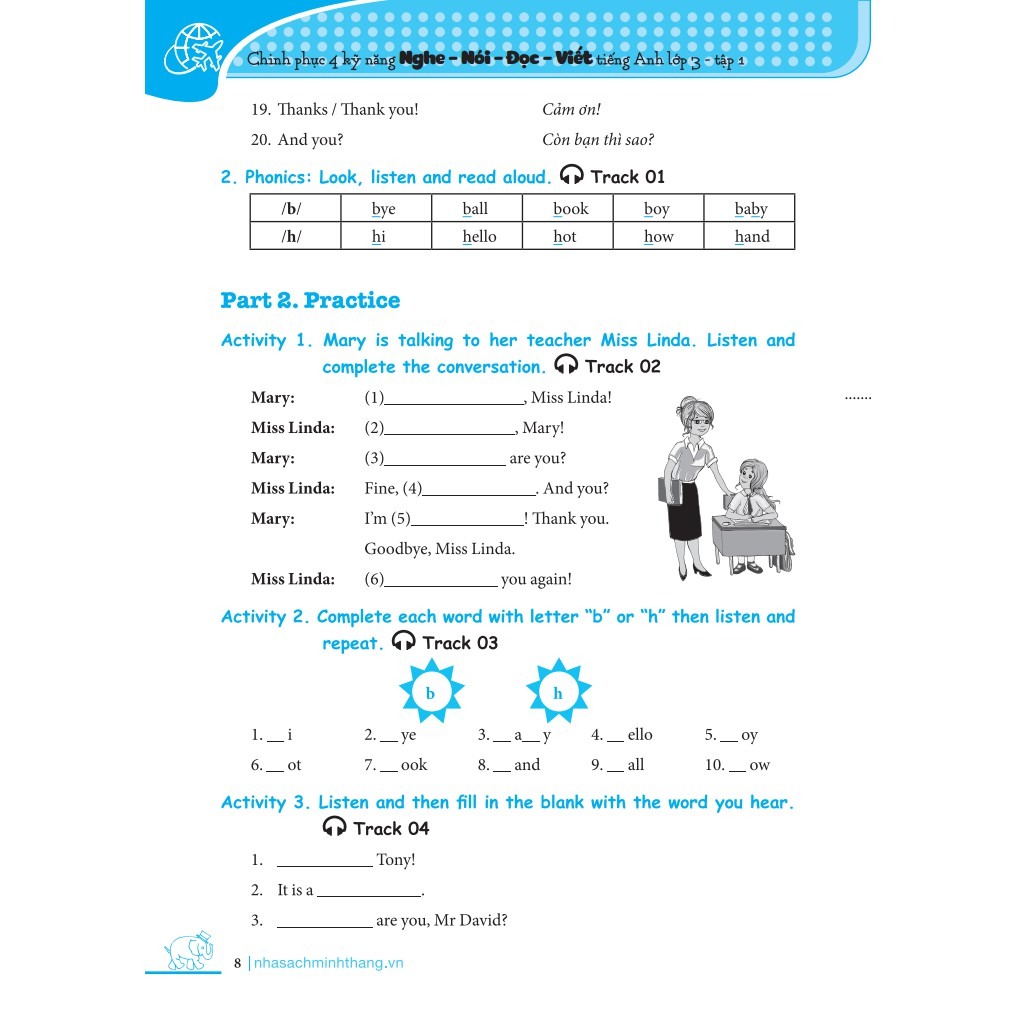 bộ chinh phục 4 kỹ năng tiếng anh nghe - nói - đọc - viết lớp 3 - tập 1