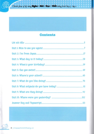 bộ chinh phục 4 kỹ năng tiếng anh nghe - nói - đọc - viết lớp 4 - tập 1