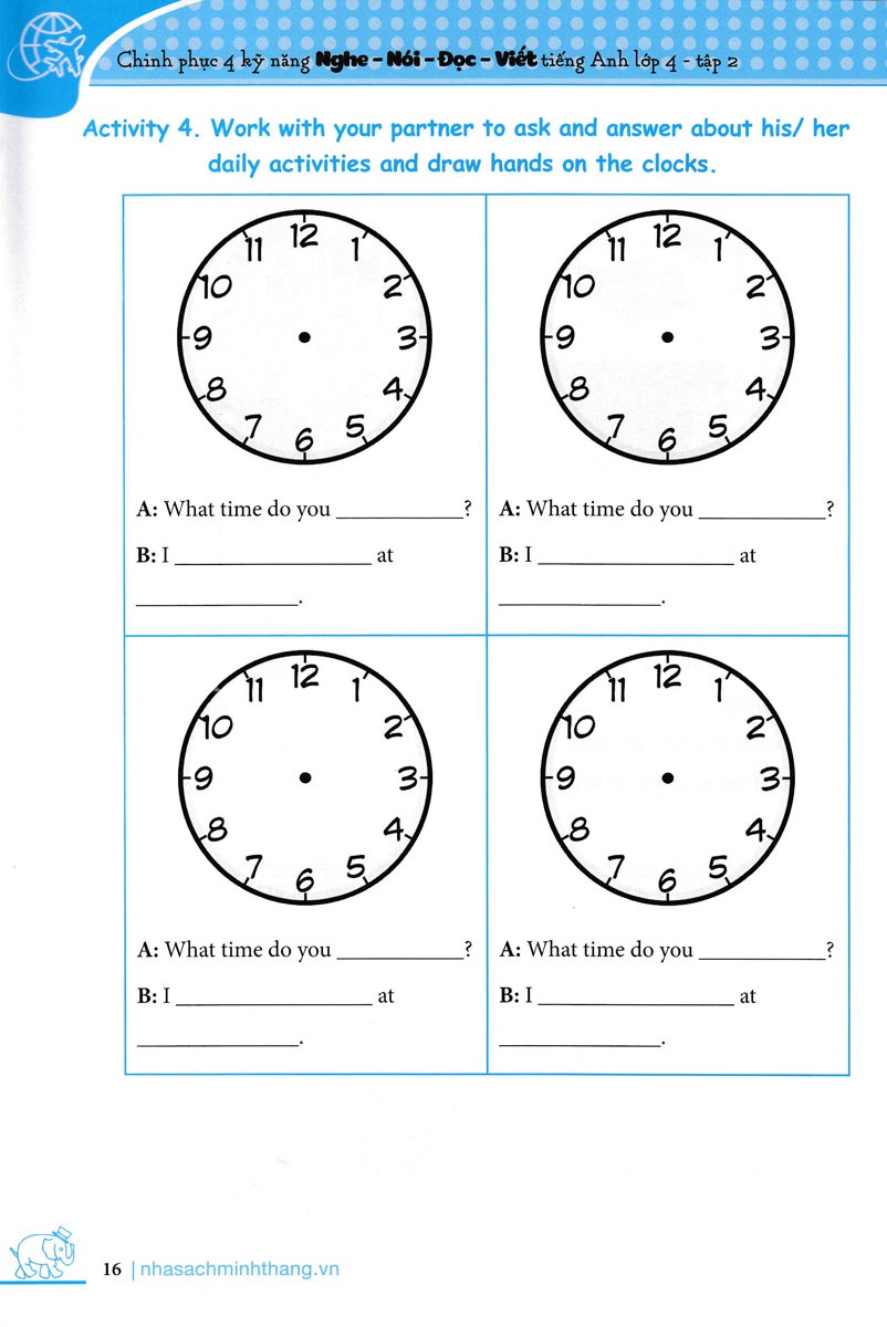 bộ chinh phục 4 kỹ năng tiếng anh nghe - nói - đọc - viết lớp 4 - tập 2