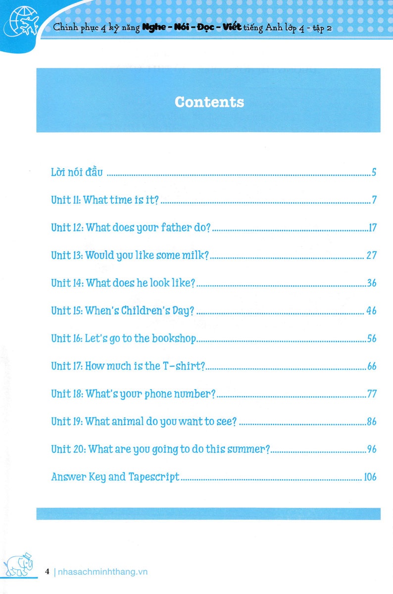 bộ chinh phục 4 kỹ năng tiếng anh nghe - nói - đọc - viết lớp 4 - tập 2