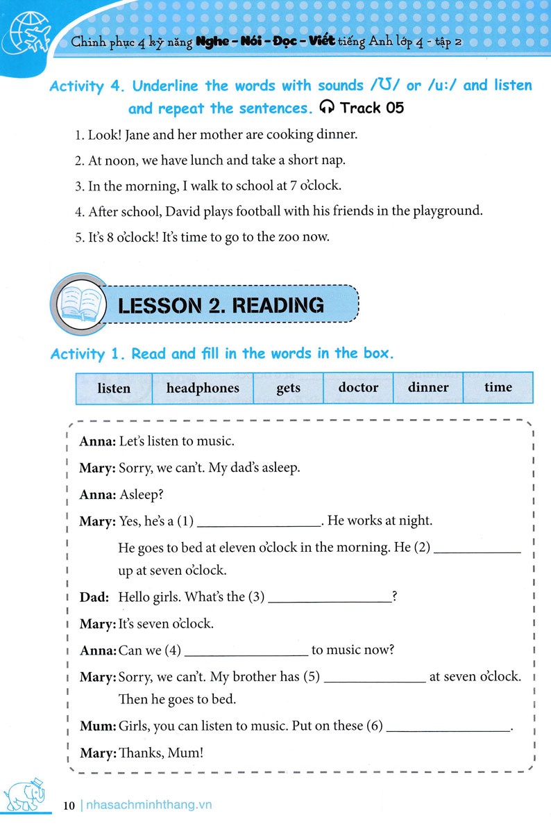 bộ chinh phục 4 kỹ năng tiếng anh nghe - nói - đọc - viết lớp 4 - tập 2