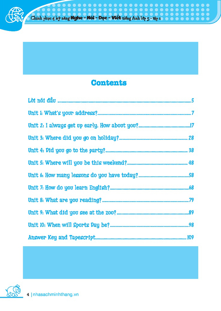 bộ chinh phục 4 kỹ năng tiếng anh nghe - nói - đọc - viết lớp 5 - tập 1