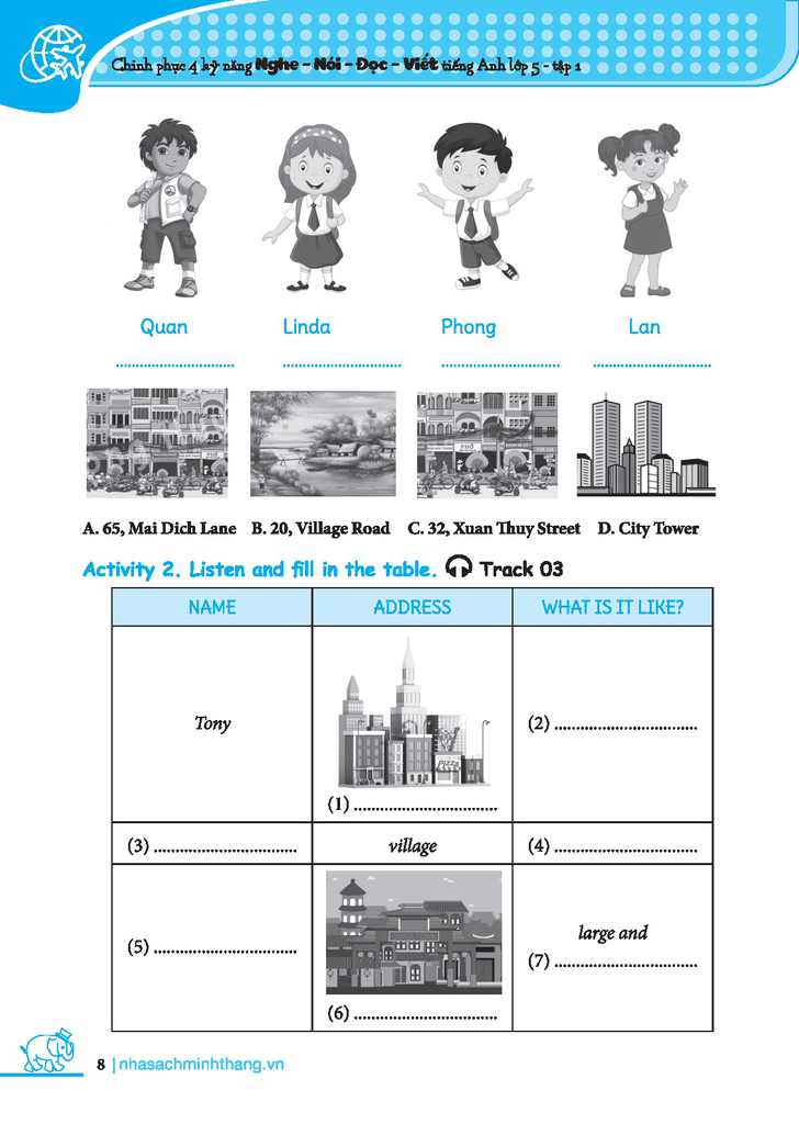 bộ chinh phục 4 kỹ năng tiếng anh nghe - nói - đọc - viết lớp 5 - tập 1