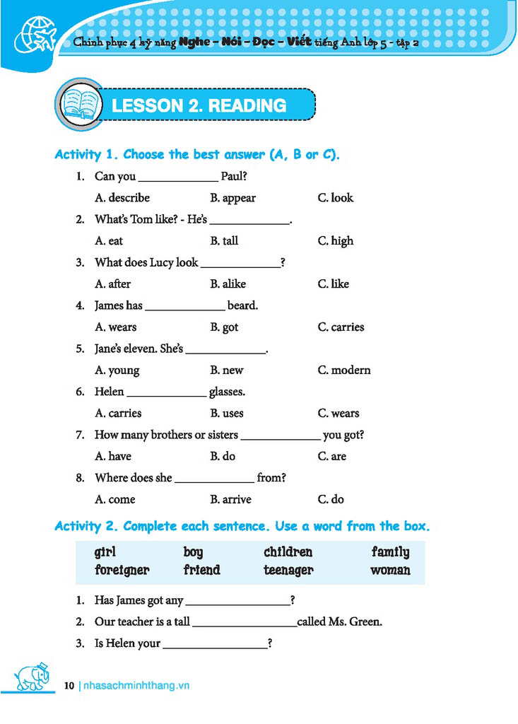 bộ chinh phục 4 kỹ năng tiếng anh nghe - nói - đọc - viết lớp 5 - tập 2