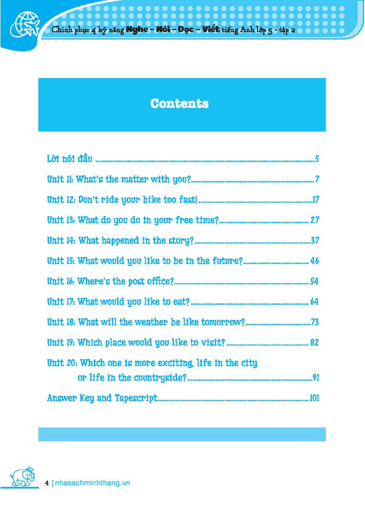 bộ chinh phục 4 kỹ năng tiếng anh nghe - nói - đọc - viết lớp 5 - tập 2