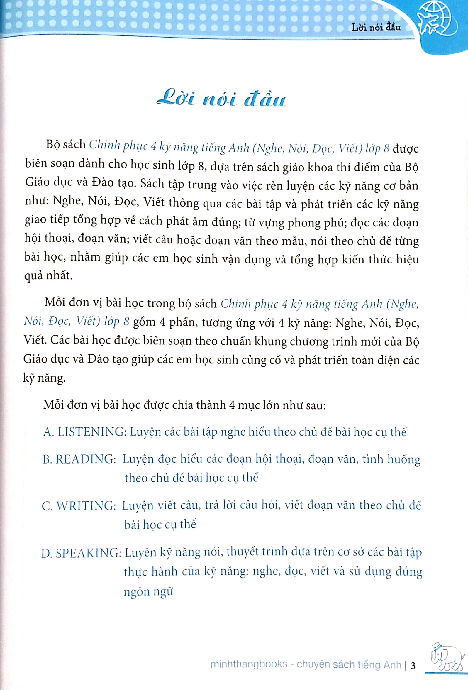 bộ chinh phục 4 kỹ năng tiếng anh nghe - nói - đọc - viết lớp 8 - tập 1