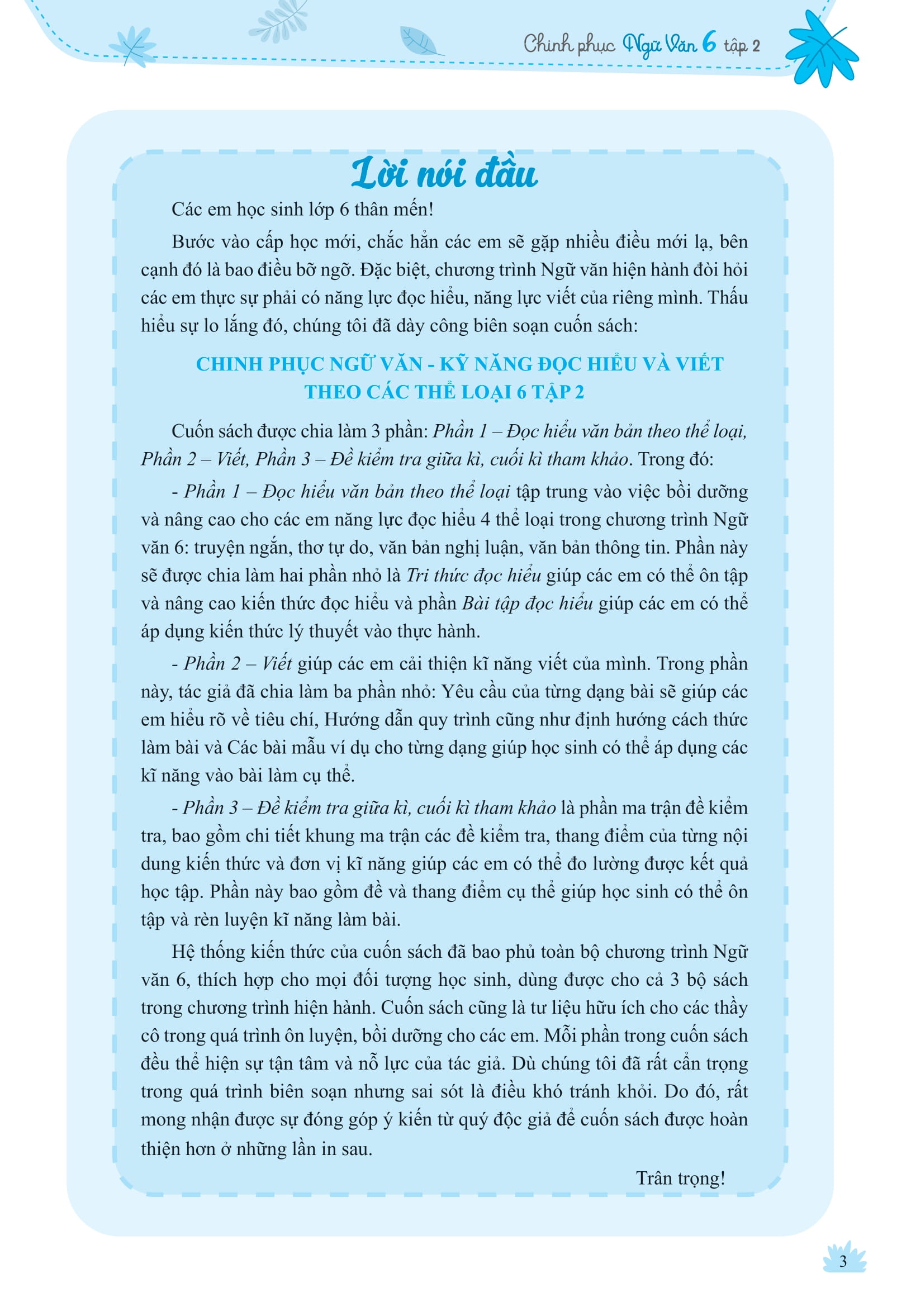 Bo
						
										
										Chinh Phuc Ngu Van - Ky Nang Doc Hieu Va Viet Theo Cac The Loai Lop 6 - Tap 2