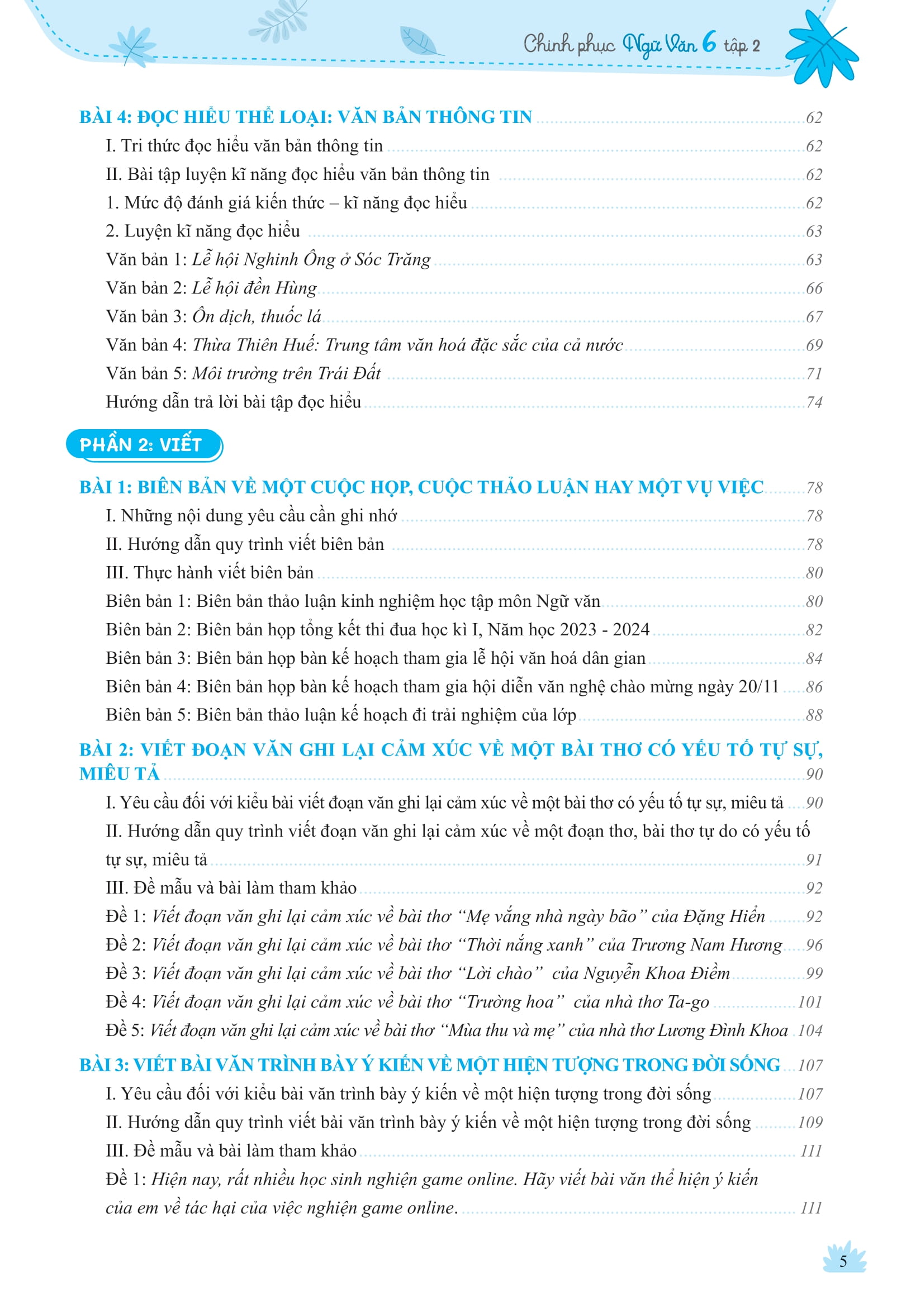 Bo
						
										
										Chinh Phuc Ngu Van - Ky Nang Doc Hieu Va Viet Theo Cac The Loai Lop 6 - Tap 2