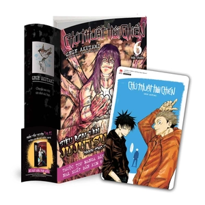 bộ chú thuật hồi chiến - tập 6 - tặng kèm obi và thẻ bo góc nhựa + hộp đựng card chú thuật hồi chiến