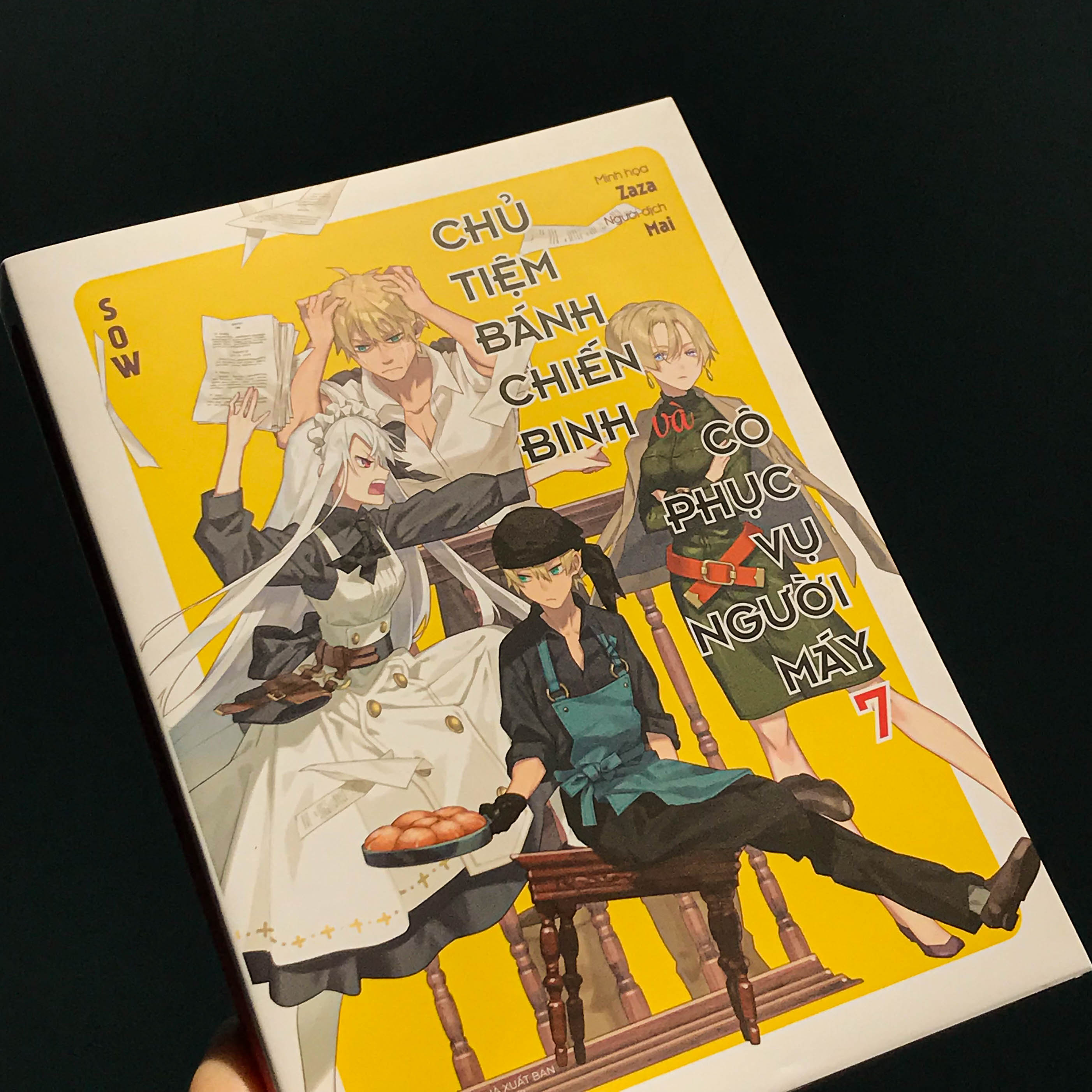 bộ chủ tiệm bánh chiến binh và cô phục vụ người máy - tập 7 - tặng kèm bookmark