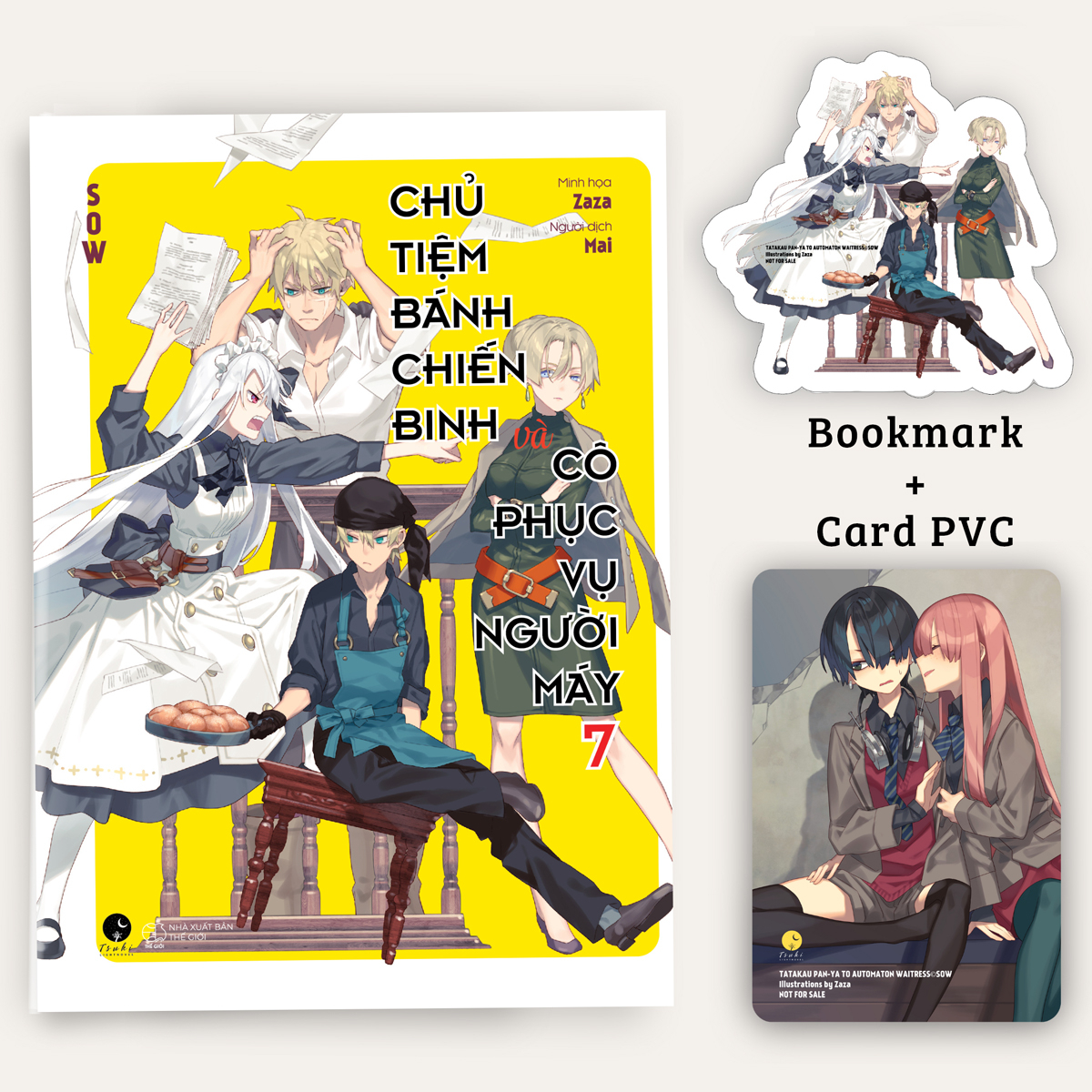 bộ chủ tiệm bánh chiến binh và cô phục vụ người máy - tập 7 - tặng kèm bookmark + card pvc