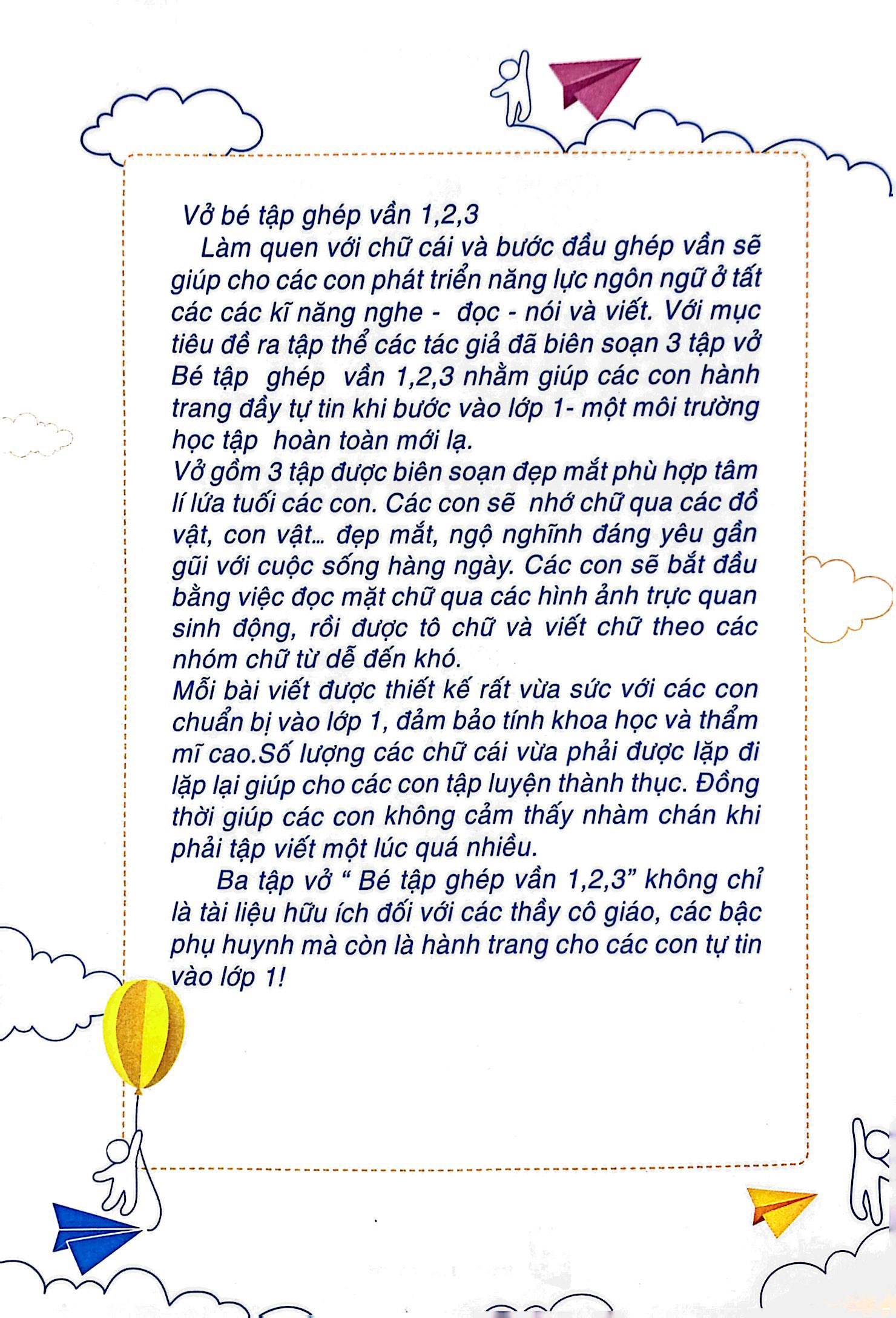 bộ chuẩn bị cho bé vào lớp 1 - bé tập ghép vần - tập 3 (4-6 tuổi)