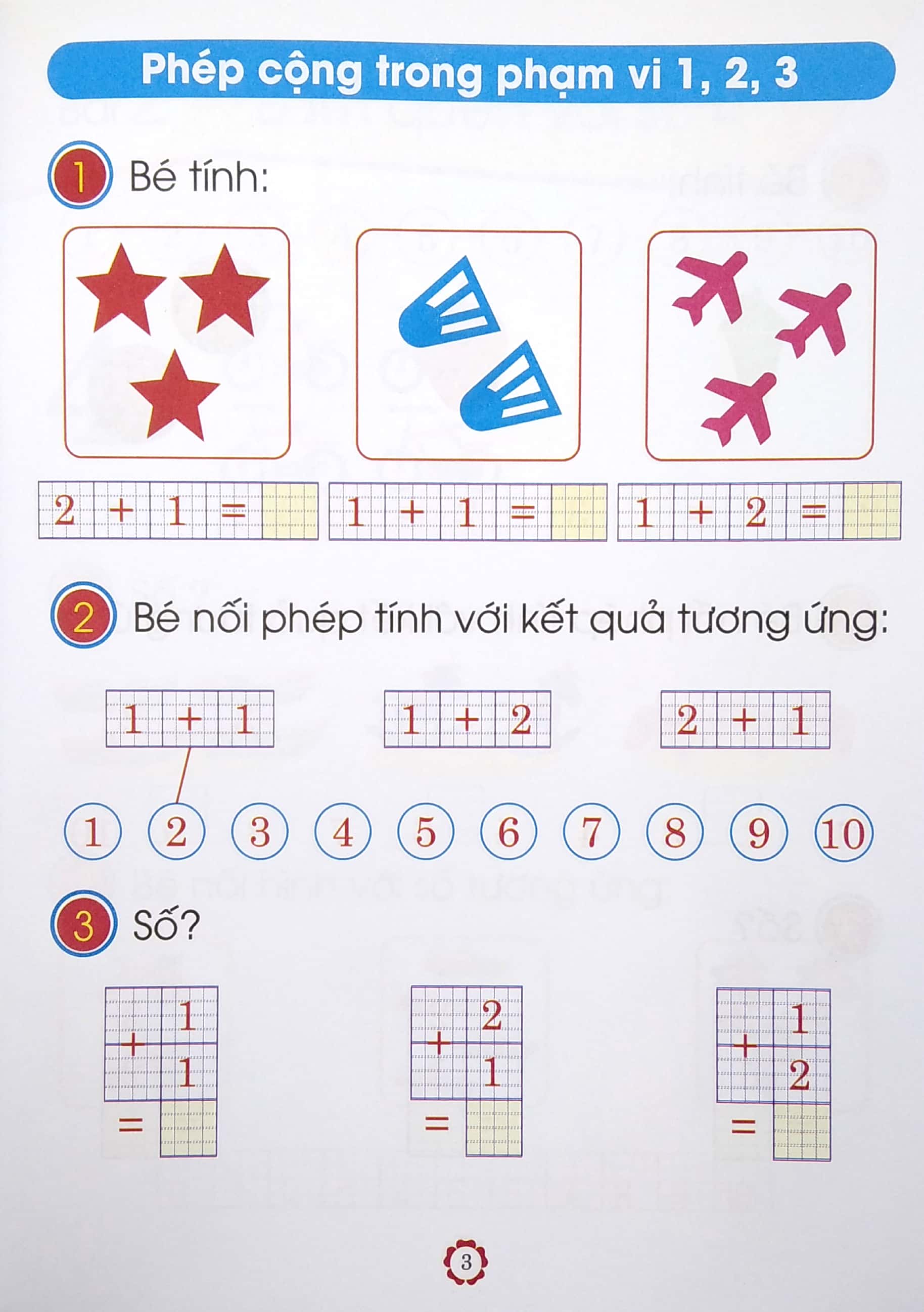 bộ chuẩn bị cho bé vào lớp 1 - bé vui học toán - quyển 2 (tái bản)